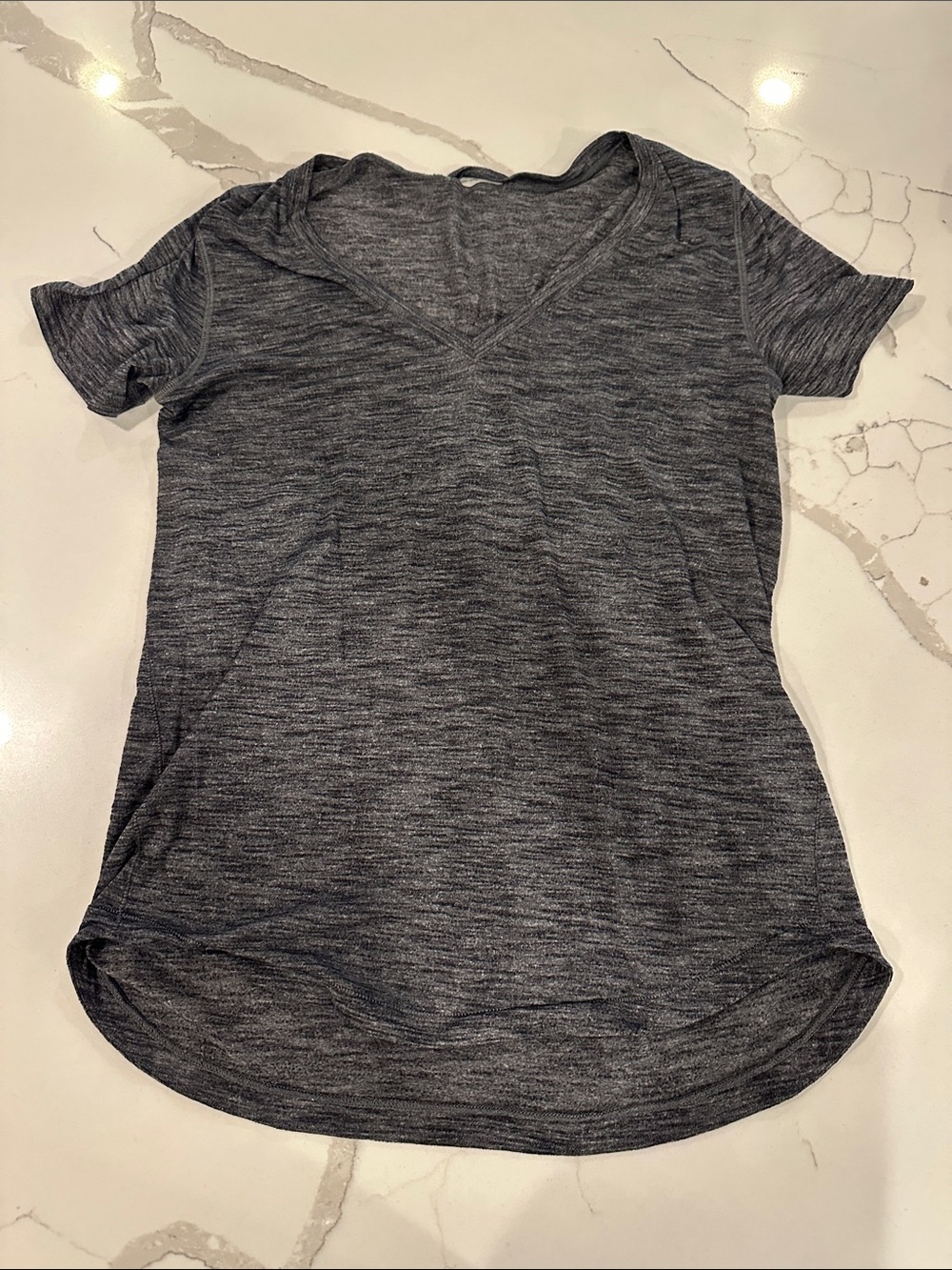 Lululemon Women’s V-Neck Short Sleeve Tee - Charcoal Gray
